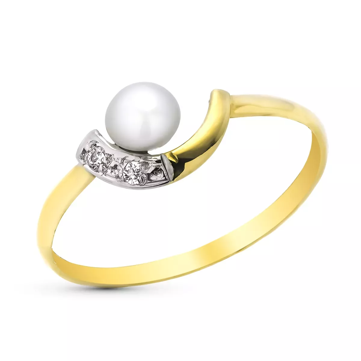9K SORTIJA ORO AMARILLO CON PERLA DE 4