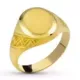 18K SELLO ORO AMARILLO MACIZO OVAL MOTIVO LATERAL. ZONA GRABADO: 12X11 MM 4