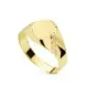18K SELLO ORO AMARILLO HUECO OVAL LATERAL TALLADO. ZONA GRABADO: 10X8MM 2