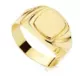 18K SELLO ORO AMARILLO CADETE HUECO TALLADO ZONA GRABADO 8 X 7 MM 2