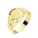 18K SELLO ORO AMARILLO HUECO CADETE ZONA GRABADO OVAL 8X6 MM 1