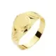 18K SELLO ORO AMARILLO HUECO CADETE ZONA GRABADO OVAL DE 7X6 MM 1