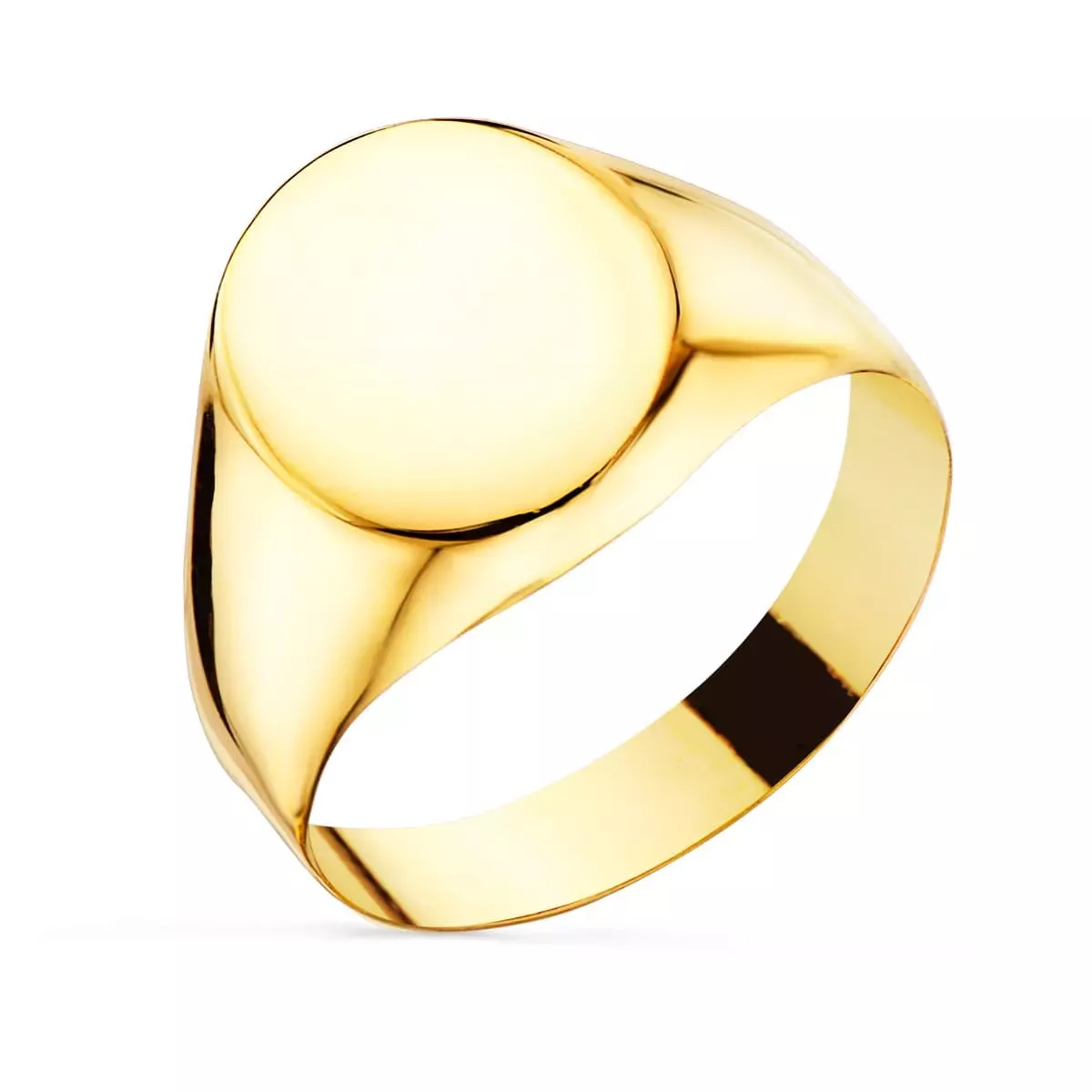 18K SELLO ORO AMARILLO HUECO LISO EN BRILLO. ZONA GRABADO: 13X10 MM 3
