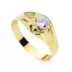 18K SOLITARIO ORO AMARILLO HUECO CON CIRCONITA EN BOCEL DE 5 MM 1