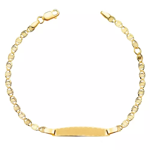 18K ESCLAVA ORO AMARILLO TALLADO MACIZO 2