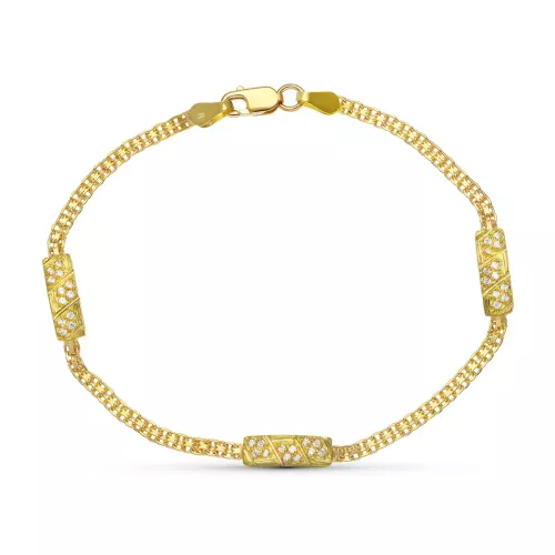 18K PULSERA ORO AMARILLO CIRCONITAS 4