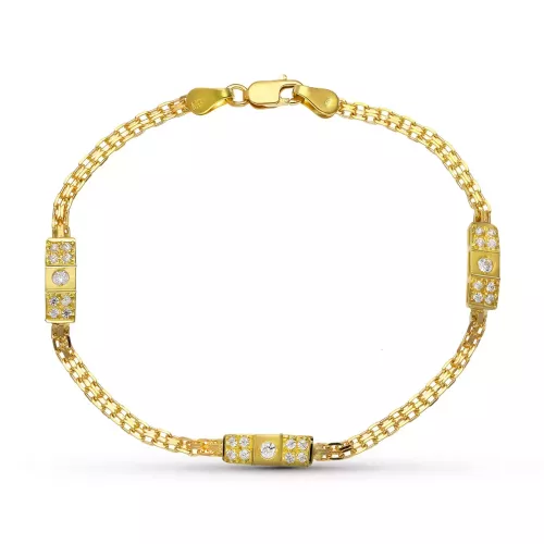 18K PULSERA ORO AMARILLO CIRCONITAS 4