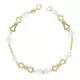 18K PULSERA ORO AMARILLO COMUNION PERLA 5.5 MM 17.50CM 1