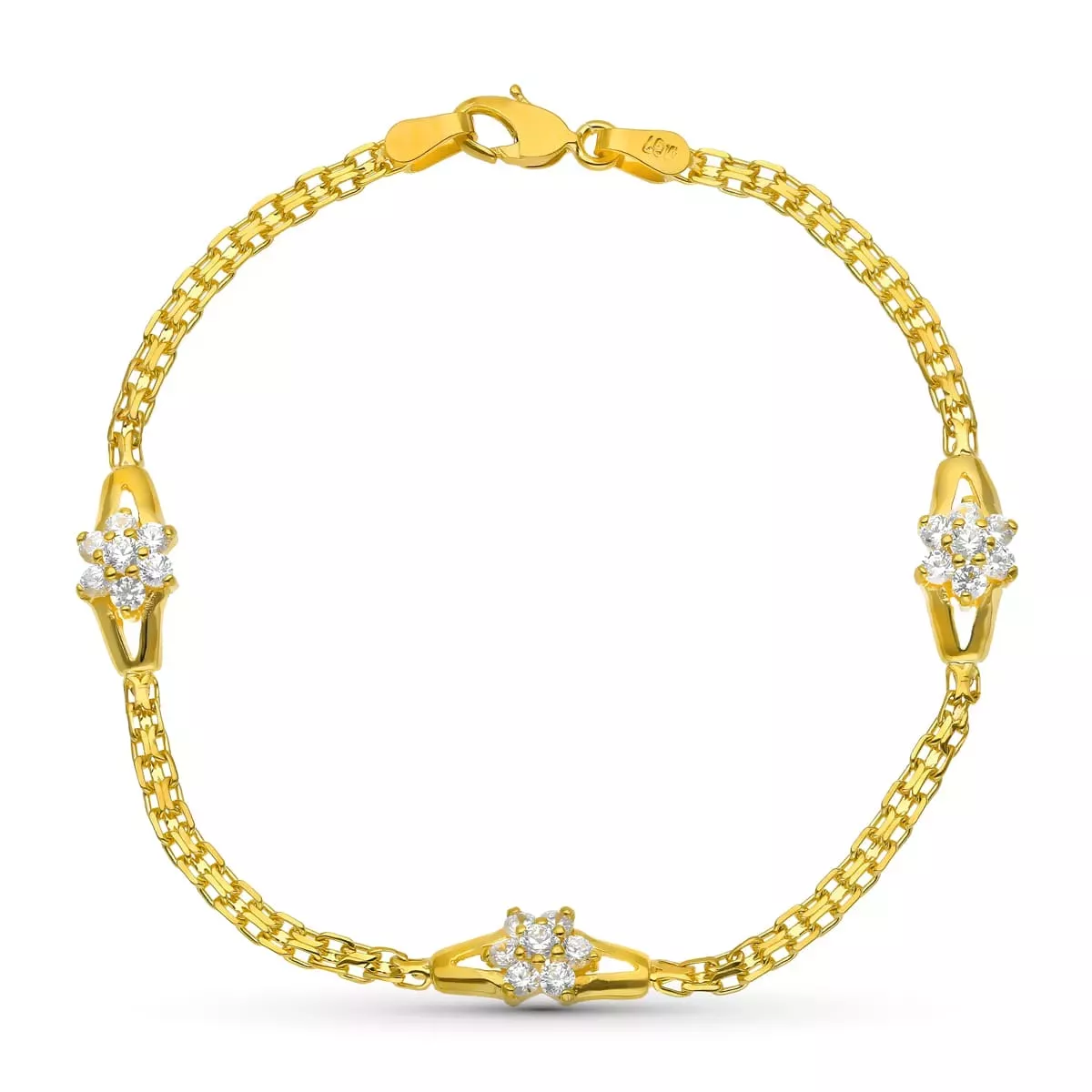 18K PULSERA ORO AMARILLO COMUNION CIRCONITAS 4