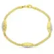 18K PULSERA ORO BICOLOR COMUNION CIRCONITA 17CM 3