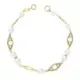 18K PULSERA ORO AMARILLO COMUNION PERLA 5 MM 17CM 1