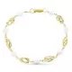 18K PULSERA ORO AMARILLO CON PERLA Y JAULAS 4