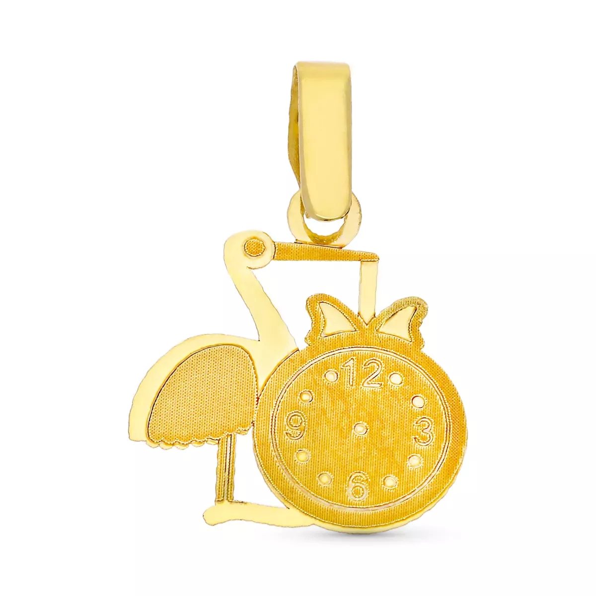 9K COLGANTE ORO AMARILLO CIGUEÑA 16X14 MM 0