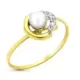 9K SORTIJA ORO AMARILLO CIRCONITAS Y PERLA. ANCHO: 8 MM 0