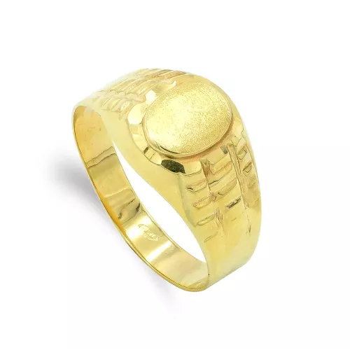 9K SELLO ORO AMARILLO HUECO OVAL. ZONA GRABADO: 7X5 MM 1