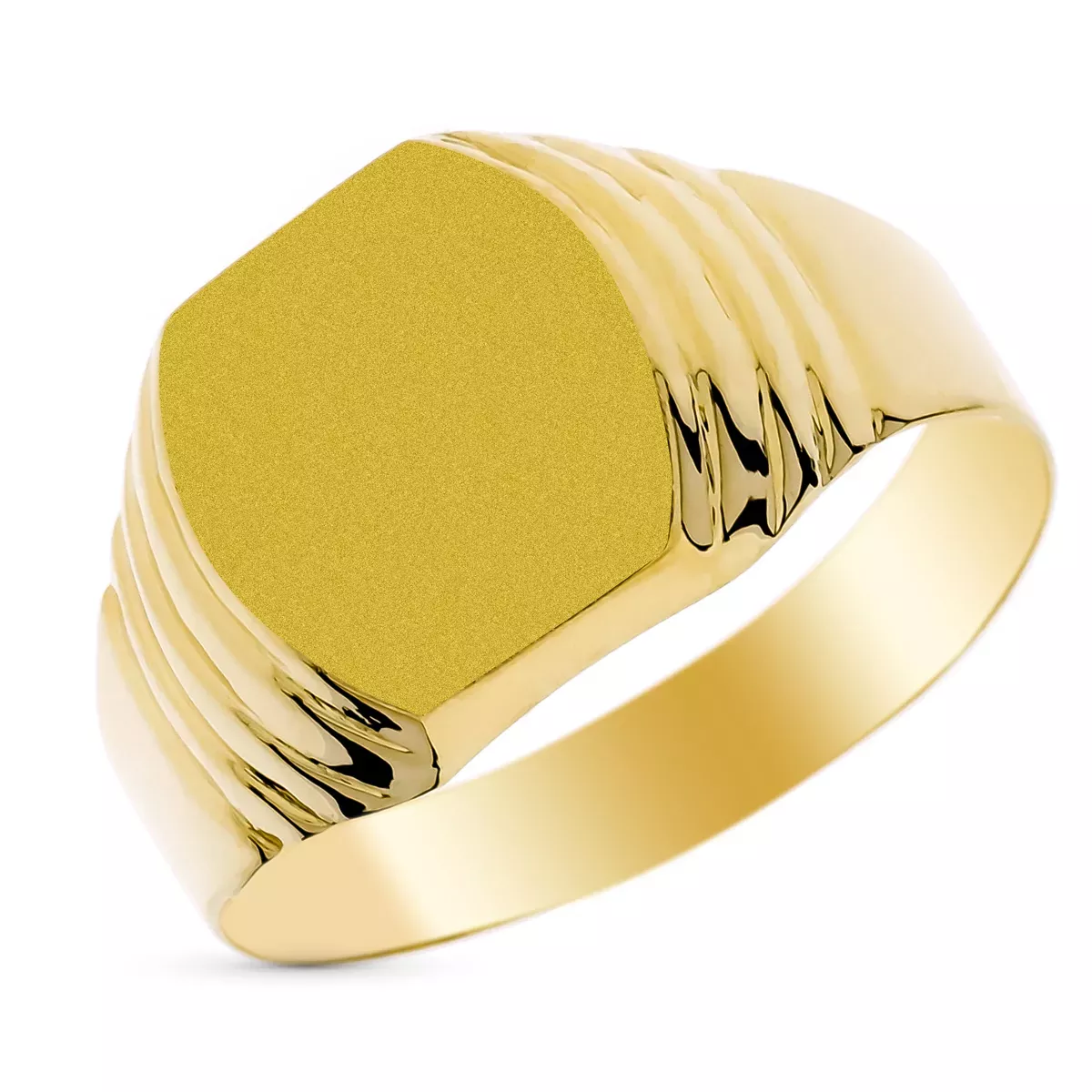 9K SELLO ORO AMARILLO CABALLERO HUECO. ZONA DE GRABADO 12X11 MM 2