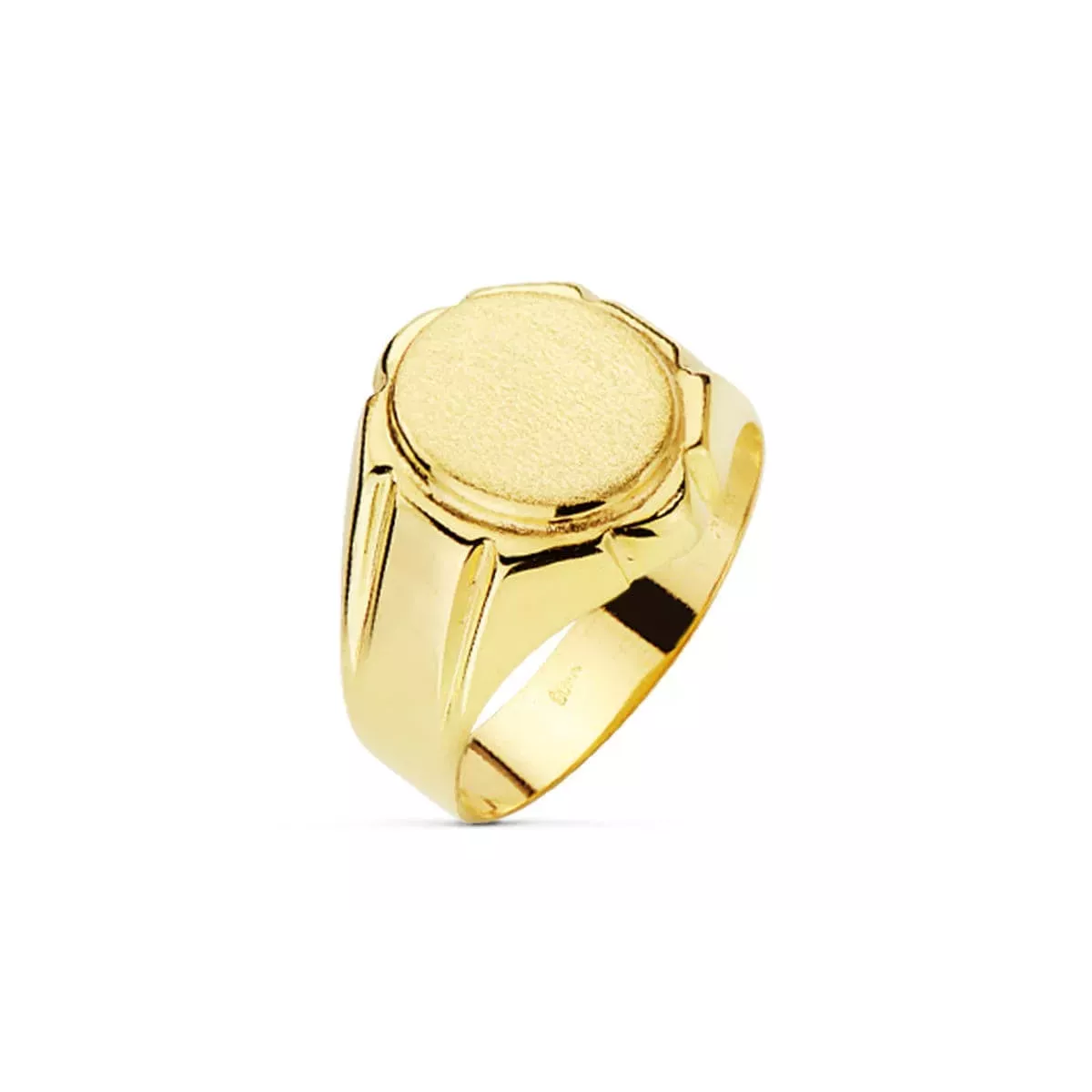 9K SELLO ORO AMARILLO CABALLERO HUECO. ZONA GRABADO: 12X10 MM 3