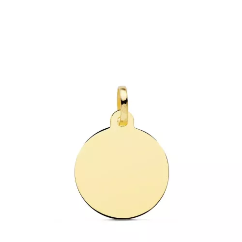 9K DISCO ORO AMARILLO LISO EN BRILLO 16 MM 0