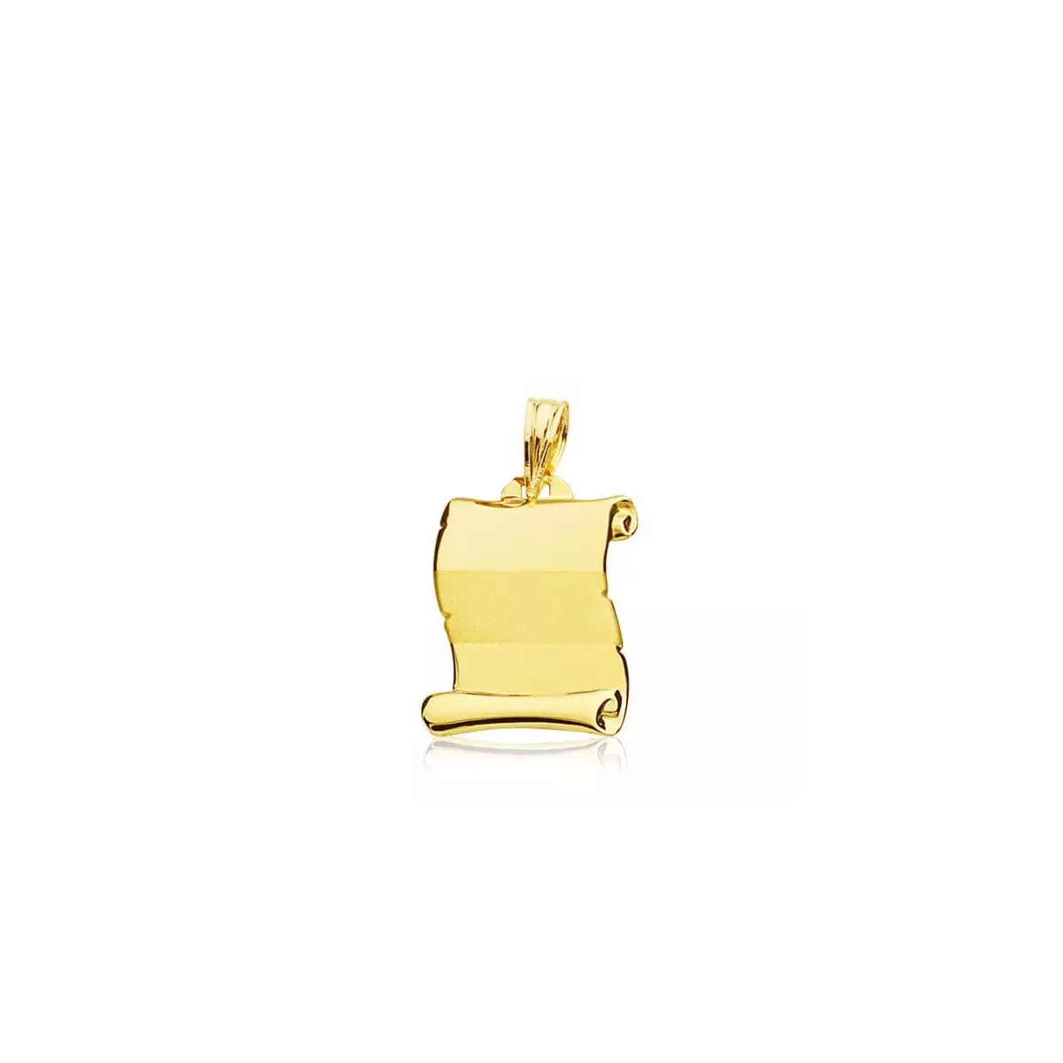 9K COLGANTE PERGAMINO ORO AMARILLO 20X14 MM 0