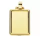 9K PLACA CHAPA ORO AMARILLO BRILLO CON BORDE 31X23 MM 2