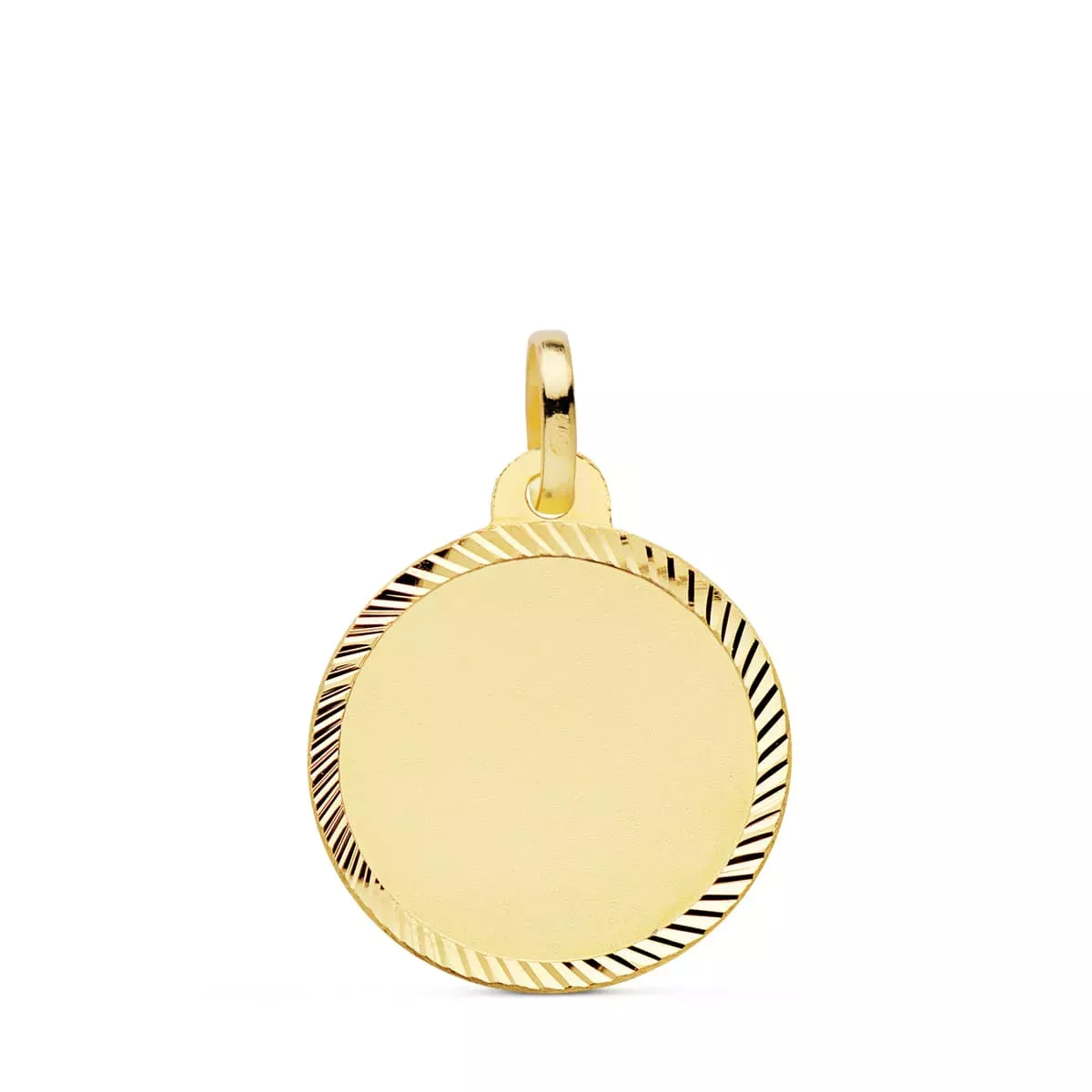 9K PLACA CHAPA DISCO ORO AMARILLO LISO MATE HELICE 18 MM 1