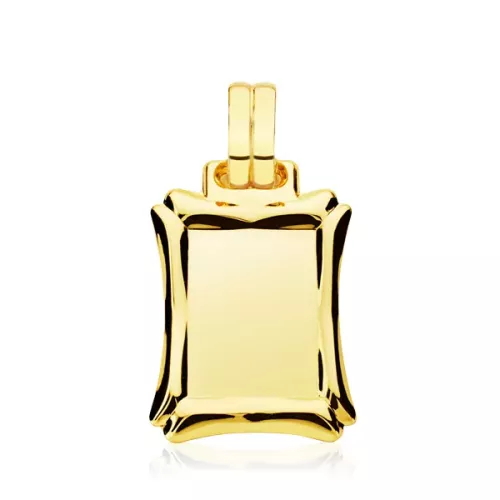 9K PLACA CHAPA RECTANGULAR ORO AMARILLO 9K 20X16 MM 1