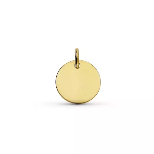 9K DISCO ORO AMARILLO LISO 12MM 1