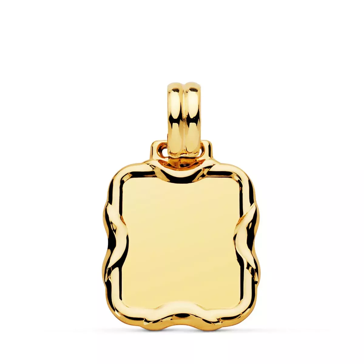 9K PLACA CHAPA ORO AMARILLO RECTANGULAR 23X19 MM 1