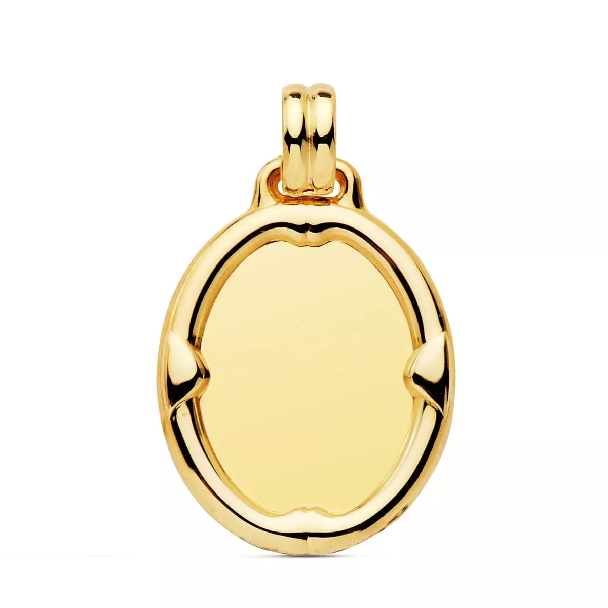 9K PLACA CHAPA ORO AMARILLO OVAL 26X22 MM 1