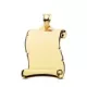 9K PLACA CHAPA COLGANTE PERGAMINO ORO AMARILLO LISO 28X17 MM 1