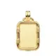 9K PLACA CHAPA ORO AMARILLO BRILLO CON BORDE 26X18 MM 1