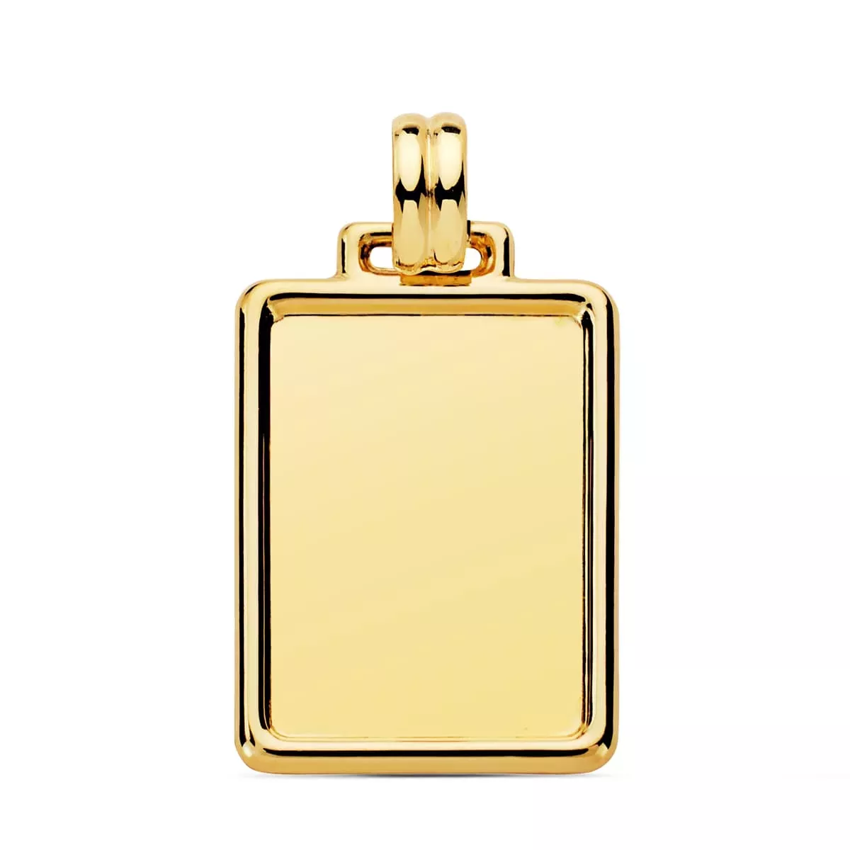 9K PLACA CHAPA LISA ORO AMARILLO EN BRILLO. MEDIDA: 29 X 20 MM 1