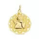 9K MEDALLA ORO AMARILLO ANGELITO BURLON CERCO CALADO 18X16 MM 1