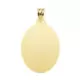 9K PLACA CHAPA OVAL ORO AMARILLO BRILLO 26X20 MM 2