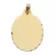 9K PLACA CHAPA OVAL ORO AMARILLO MATE TALLADA 34X23 MM 2
