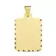 9K PLACA CHAPA ORO AMARILLO MATE TALLADA 28X20 MM 3
