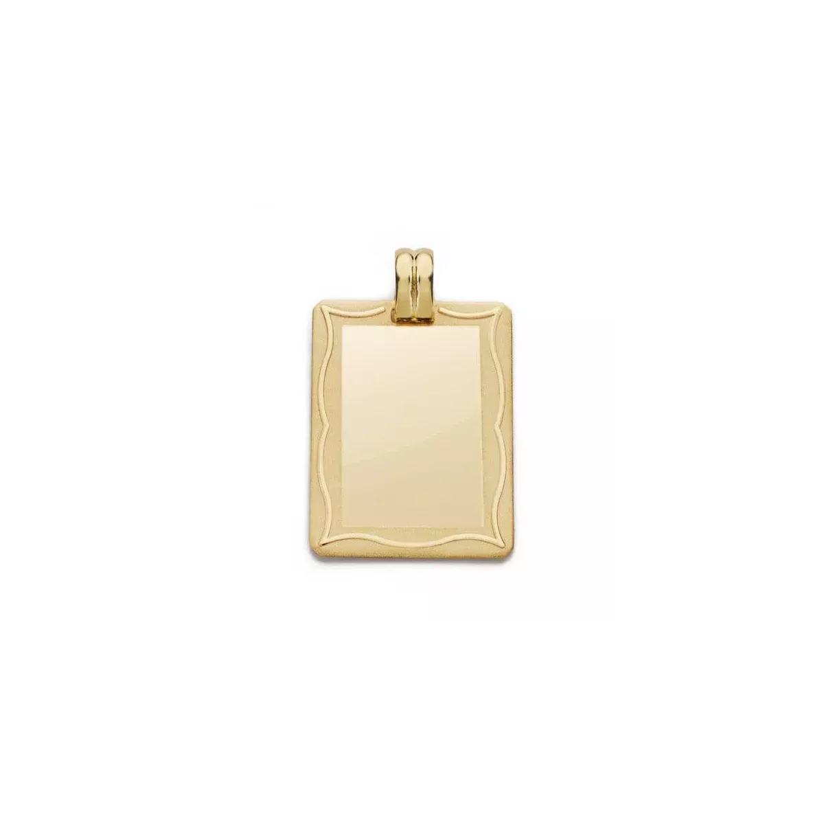 9K PLACA CHAPA MARCO ORO AMARILLO 28X20 MM 3