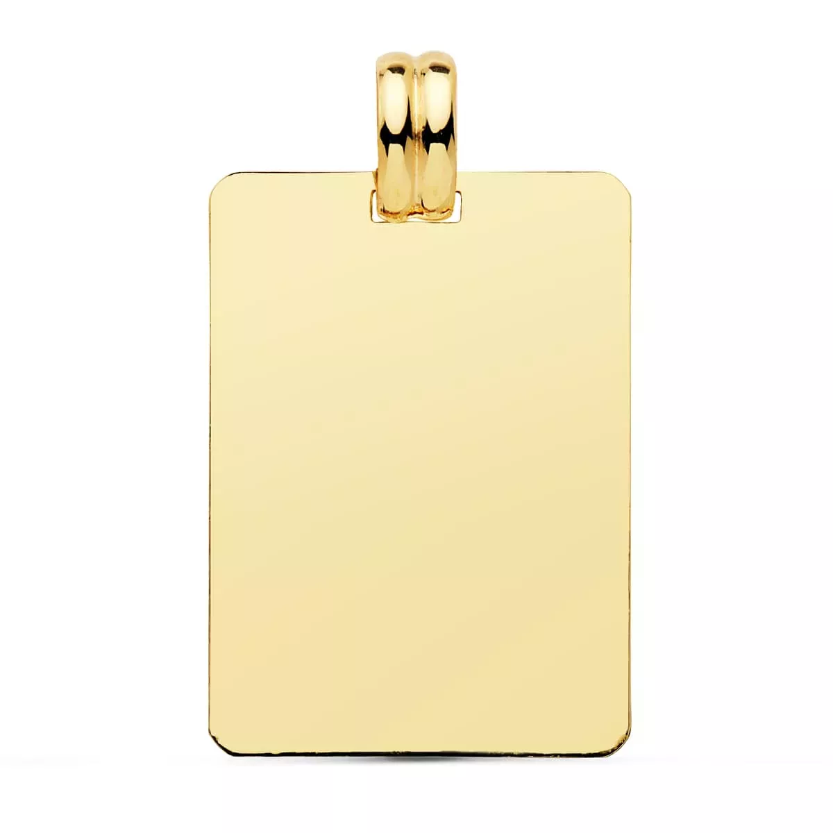 9K PLACA CHAPA LISA ORO AMARILLO 28X20 MM 3