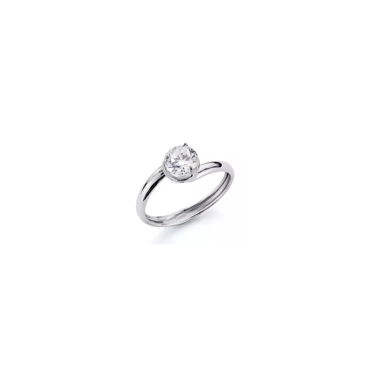 9K SOLITARIO ORO BLANCO CON CIRCONITA DE 5 MM 1