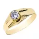 9K SOLITARIO ORO AMARILLO CADETE CON CIRCONITA DE 4 MM. ANCHO: 7 MM 1