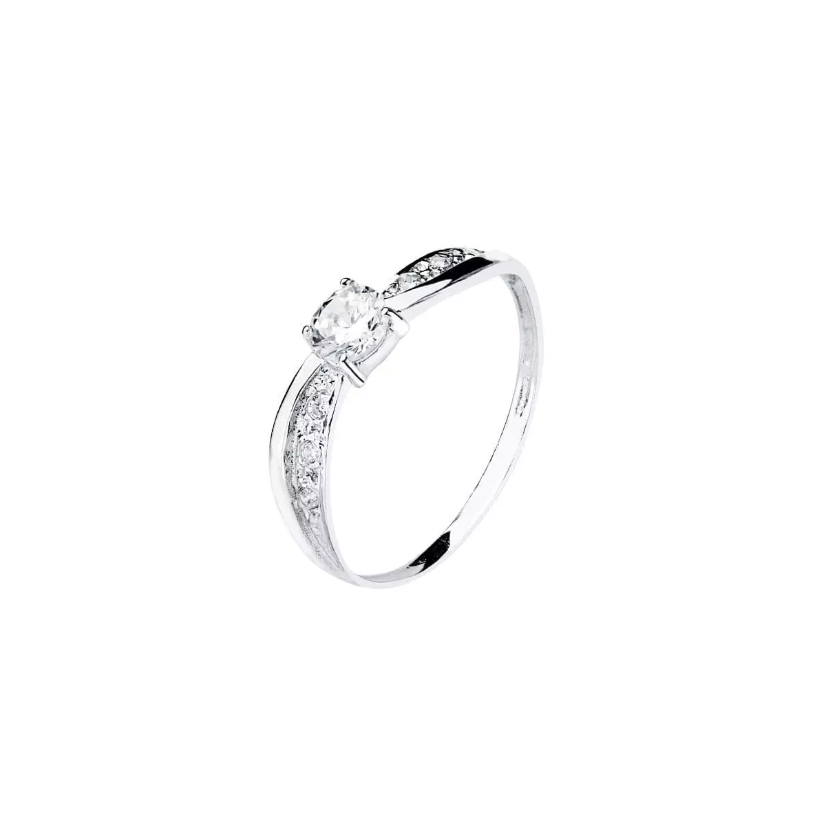 9K SOLITARIO ORO BLANCO SEÑORA CON CIRCONITA DE 4 MM 1