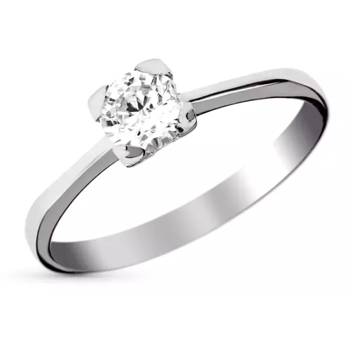 9K SOLITARIO ORO BLANCO EN GARRAS CON CIRCONITA DE 5 MM 1