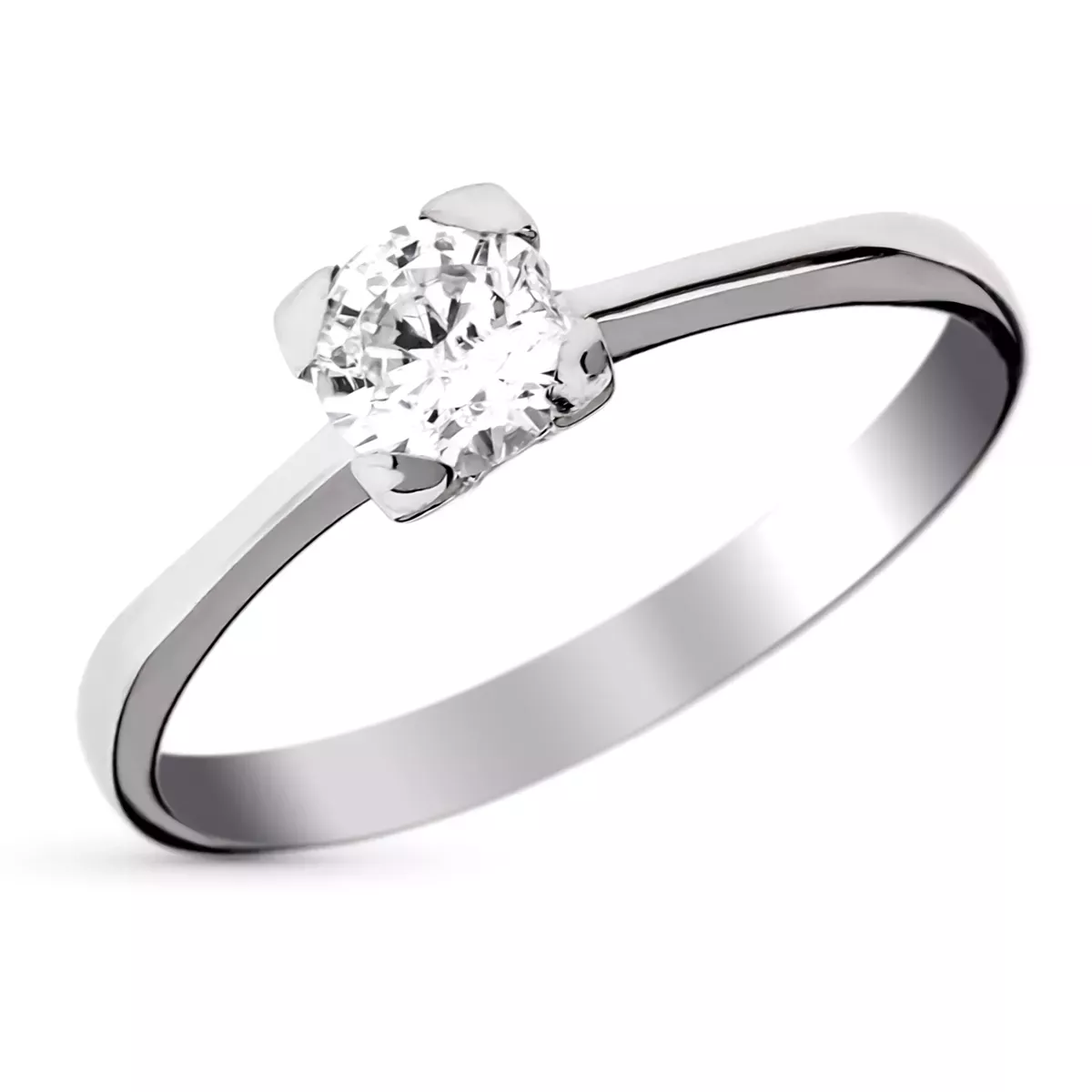 9K SOLITARIO ORO BLANCO EN GARRAS CON CIRCONITA DE 5 MM 1