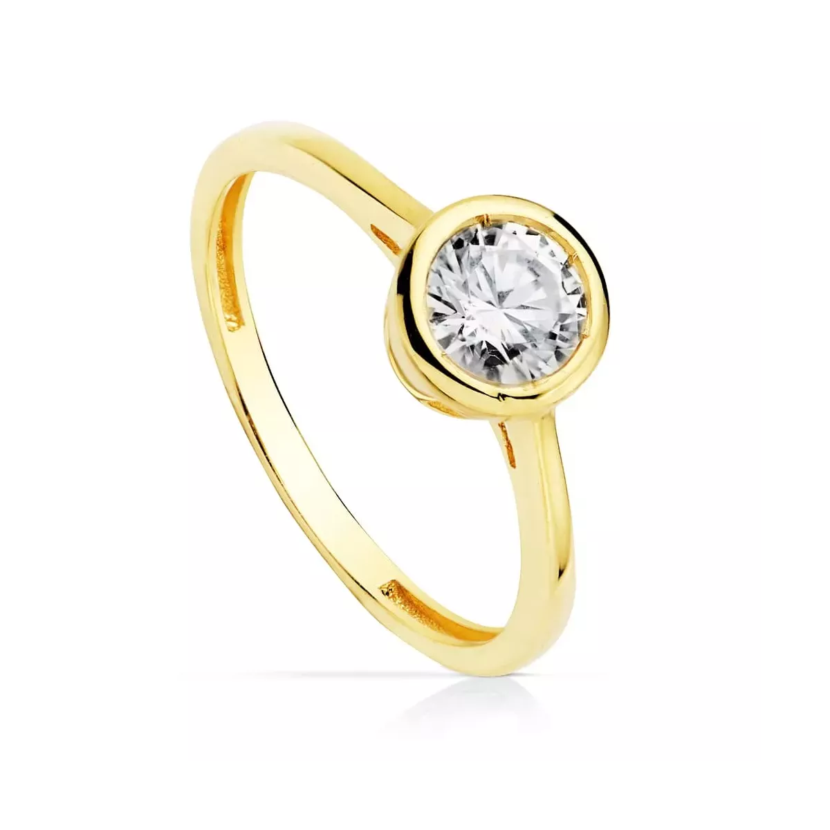 9K SOLITARIO ORO AMARILLO CON CIRCONITA 5