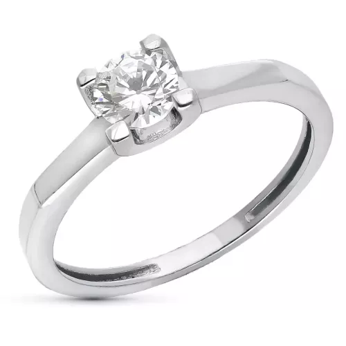 9K SORTIJA SOLITARIO ORO BLANCO SEÑORA CON CIRCONITA 5 MM 2