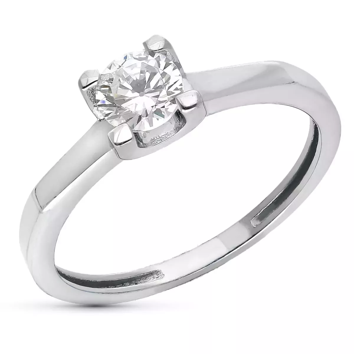 9K SORTIJA SOLITARIO ORO BLANCO SEÑORA CON CIRCONITA 5 MM 2