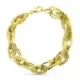 9K PULSERA ORO AMARILLO ESLABONES TRIPLES. 19CM 9