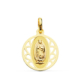 18K MEDALLA ORO AMARILLO VIRGEN GUADALUPE CERCO REDONDO 16 MM 1