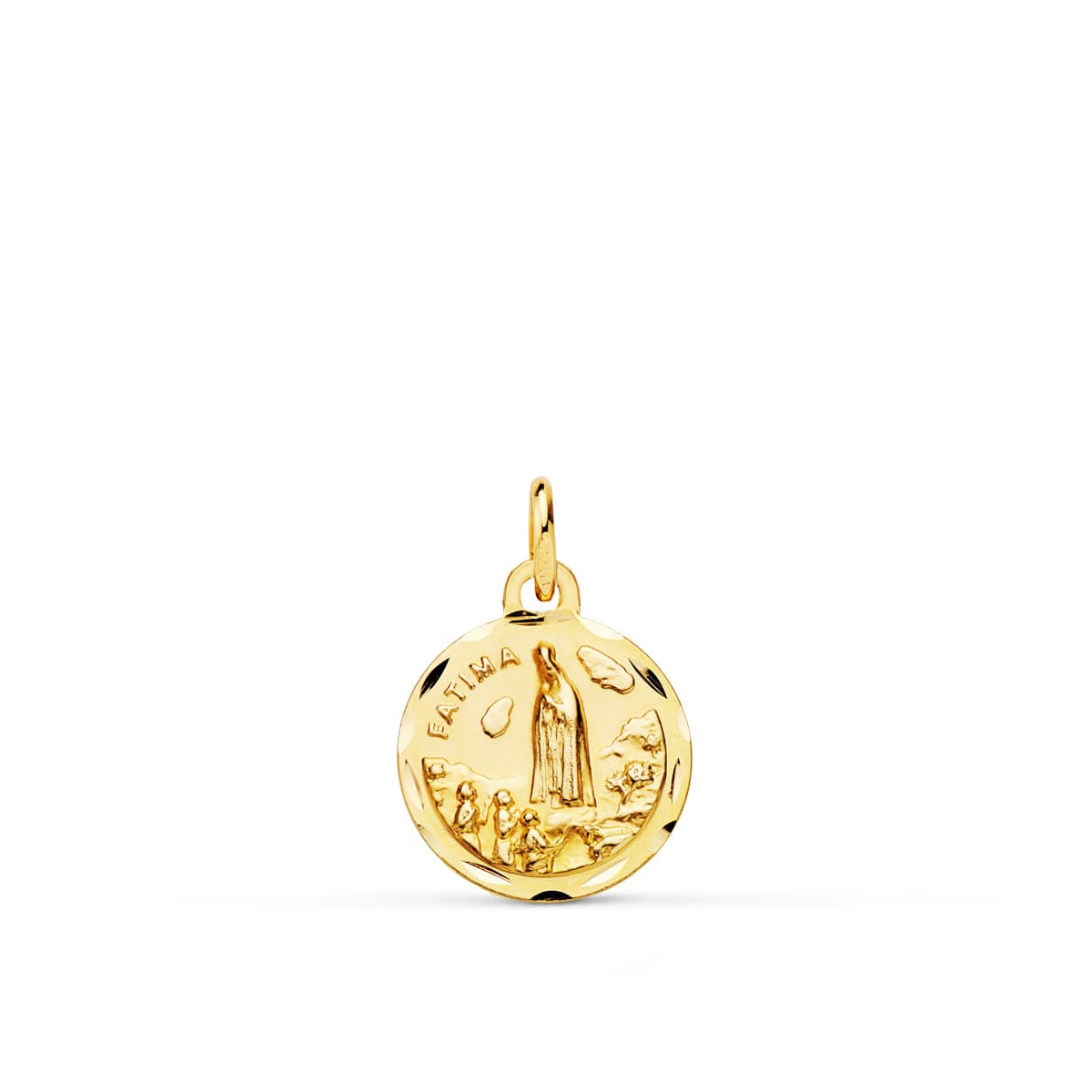 18K MEDALLA ORO AMARILLO VIRGEN DE FATIMA 12 MM 1