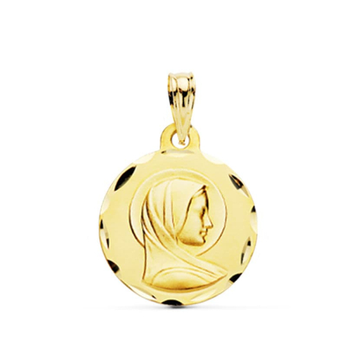 18K MEDALLA ORO AMARILLO MARIA FRANCESA 16 MM 1